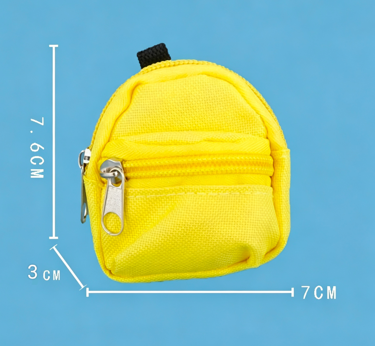 Double Shoulder Zipper Small Wallet, Mini Backpack Accessory